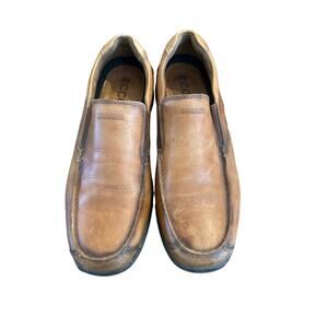 Men’s ECCO Brown Distressed Loafer. Size 44 (10 )